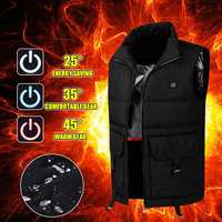 2022 Men Electric Heated Vest Heating Waistcoat USB Thermal Warm Cloth Feather Hot Sale Winter Jacket Electric Heated Clothing