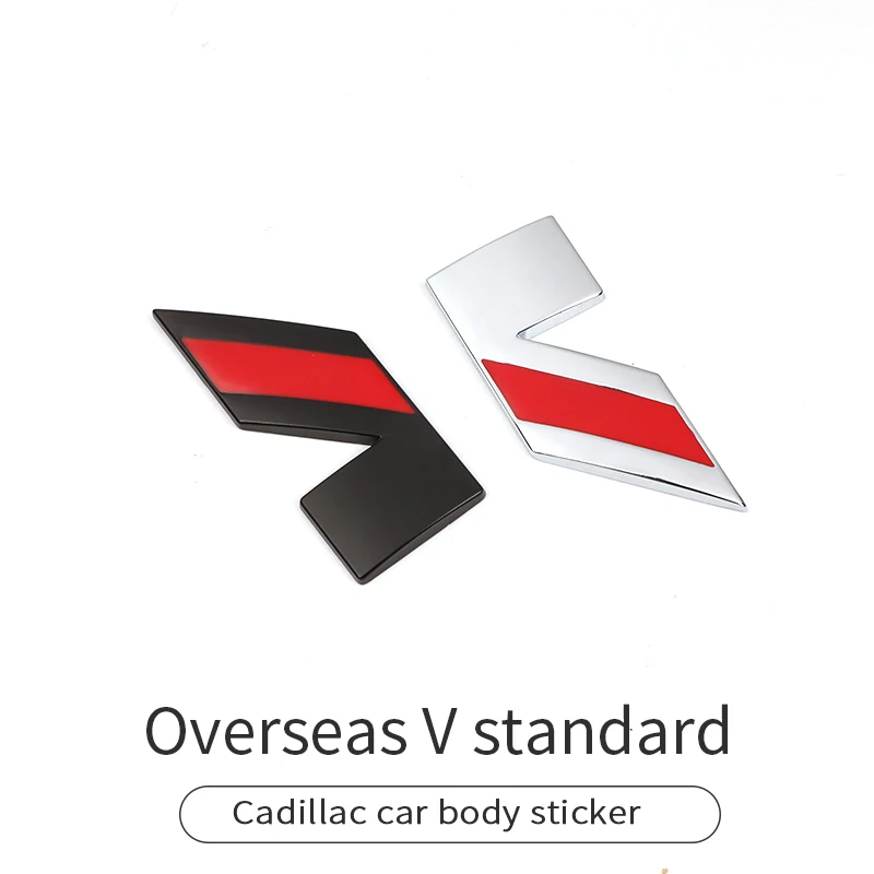 Car V Performance Sport Logo Auto Trunk Body Metal Emblems Stickers for Cadillac CTS XTS ATS XT4XT5XT6CT4CT5CT6 ESCALADE