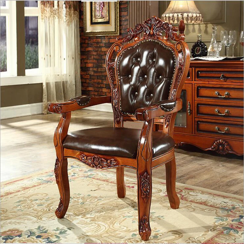 high quality  European modern leather chair dining chairs 1089