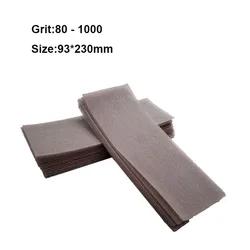Folha de lixa de malha abrasiva, anti-bloqueio, anti-bloqueio, gancho Loop, Grit 80, 100, 120, 150, 180-1000 Grit, 93x230mm