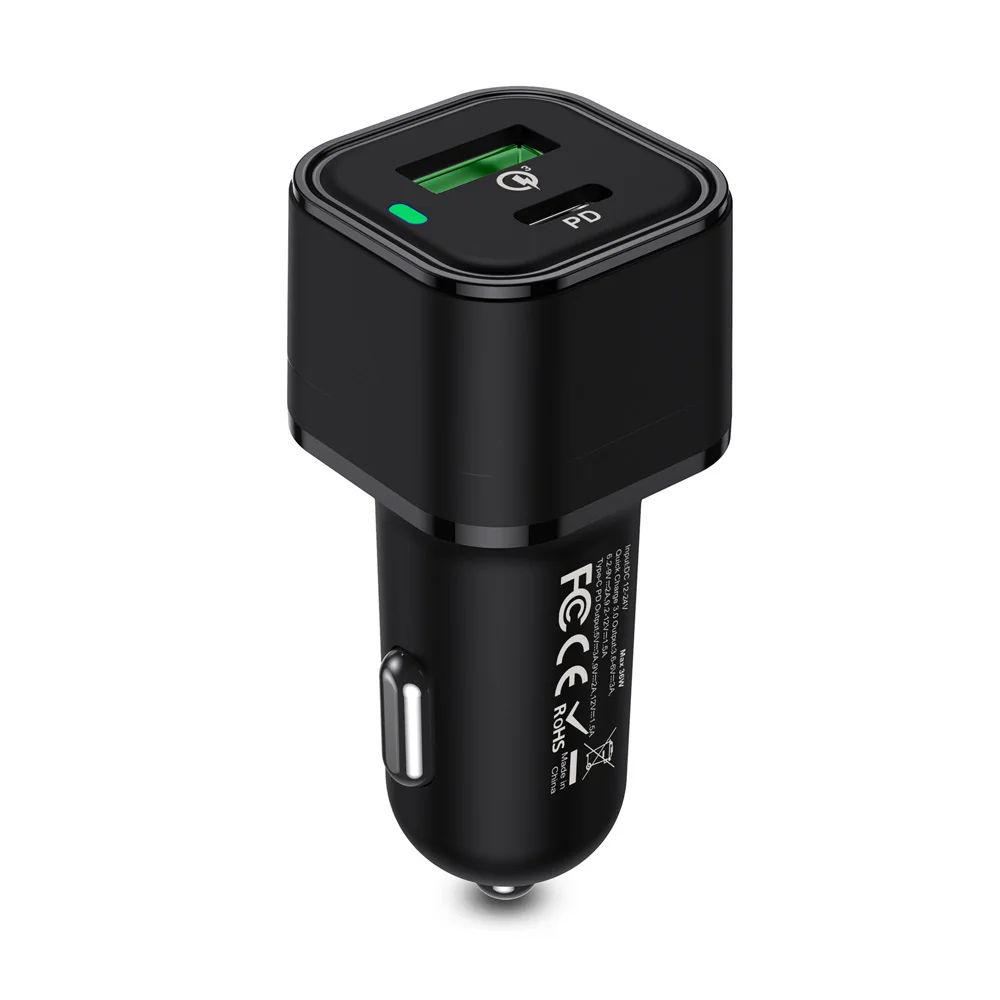 DOUBLE PD 20W AND 20W PD 12V car charger PD fast charging
