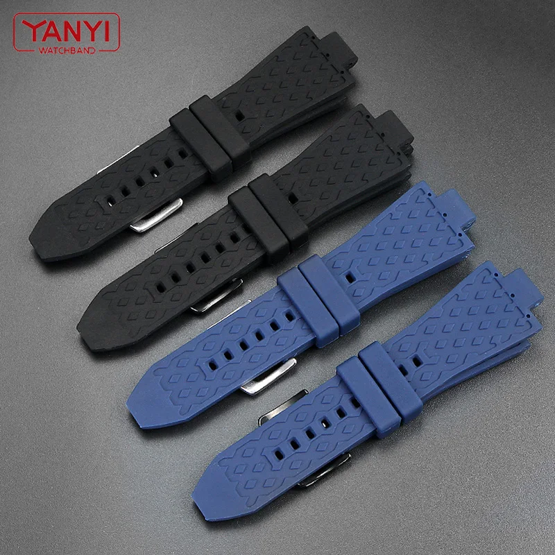 Silicone Rubber watch band Convex interface 13mm for M-K MK8184 MK8295 MK8296 MK8445 MK8152 watchband mens watches strap