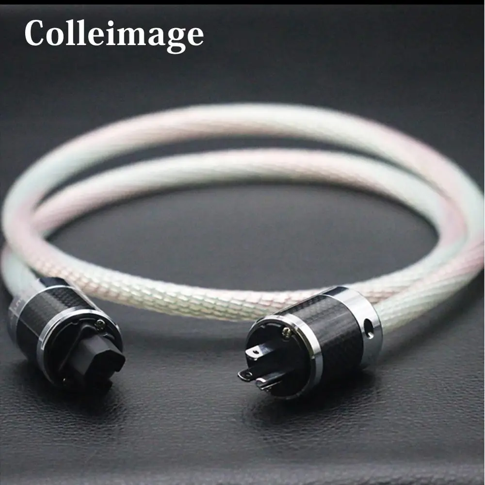 Colleimage Hifi Audio Nordost Valhalla  7N Copper pure Silver Carbon fiber US plug Amp CD DVD Amp lifier  Power Cord