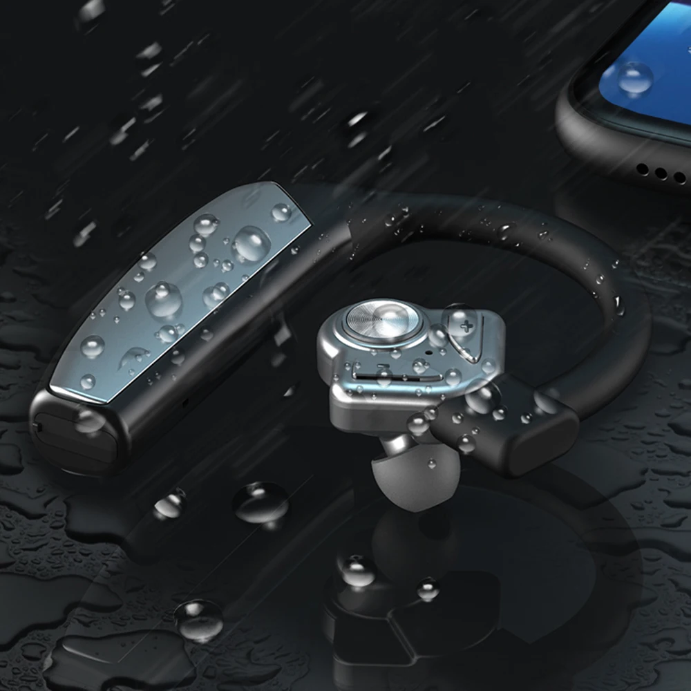 B1บลูทูธหูฟังตัดเสียงรบกวนตะขอเกี่ยวหูชุดหูฟังบลูทูธหูฟังไร้สาย270MAh Volume Control