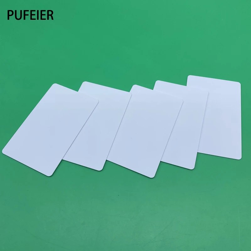 5pcs Inkjet Printable Blank PVC White Card Waterproof No Chip Membership CR80 Business ID Photo Printing For Epson Canon Printer