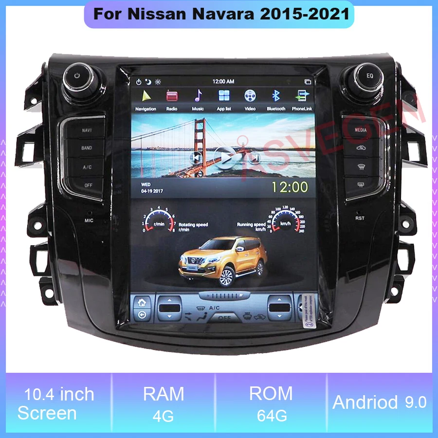 10.4'' Android 9.0 Car Navigation Radio  For NISSAN Navara 2015-2021 NP300 2014 TERRA  2018- Receiver Video Auto Stereo