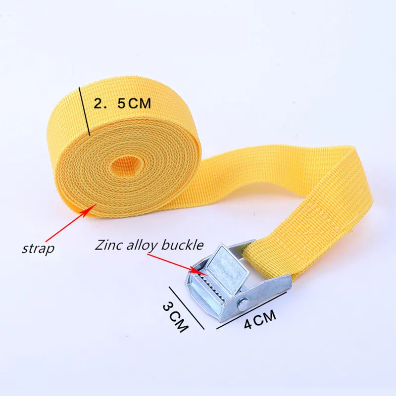 3M Buckle Tie-Down Belt Cargo Straps for Car Truck Motorcycle Bike Tow Rope Strong Ratchet Binding Belt Auto Luggage Cargo Strap