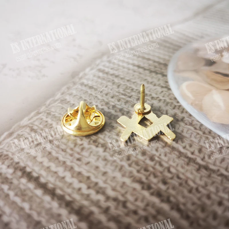 الماسونية التلبيب دبابيس الماسونية شارة ميسون Freemason BLM60 البوصلة و ساحة الجوف خارج 1.4*1.6 سنتيمتر اكسسوارات رائعة