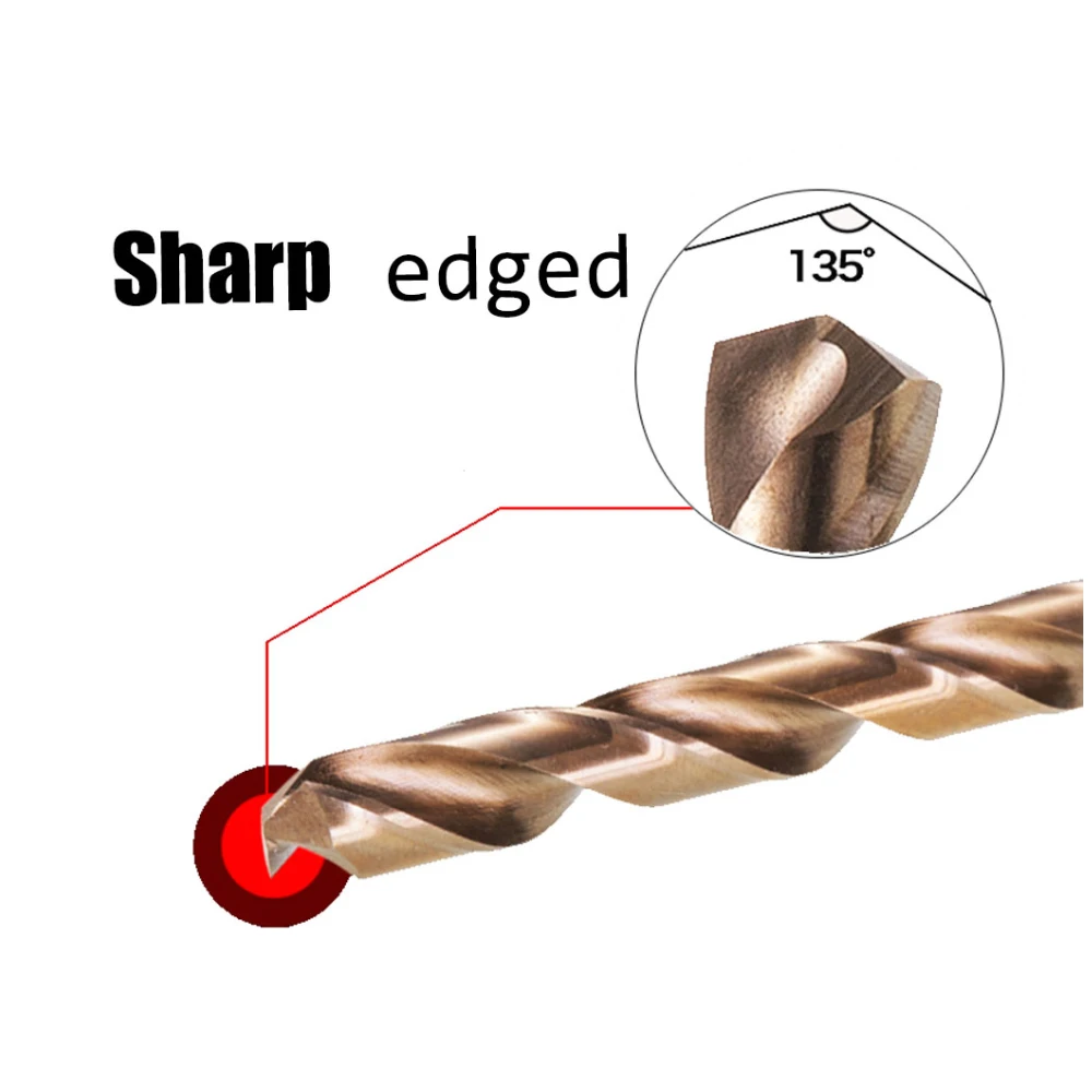 Наборы спиральных Сверл из быстрорежущей стали M42, с высоким содержанием кобальта 8%, для сверления нержавеющей стали, дерева, металла