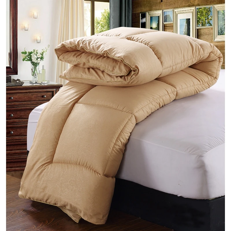 

CF High Grade Winter Comforter 220*240cm Home Bedding Pure Color Style Warm And Thicken Duvet 100% Washed Cotton Soft Quilt