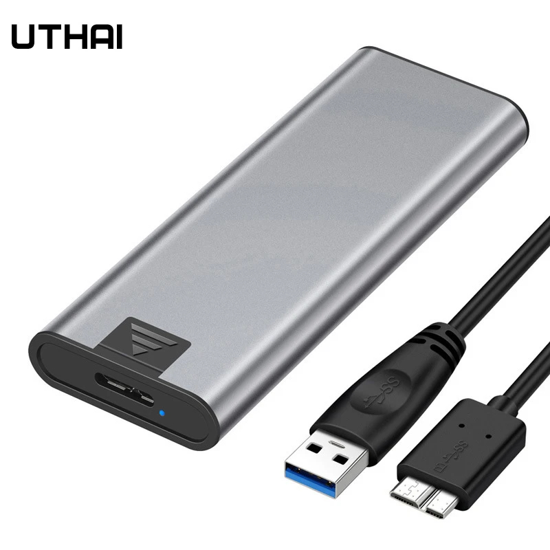 

UTHAI New M.2 Hard Drive Enclosure USB3.1Type-C to M.2NGFF Solid State Drive Enclosure High Speed M.2 Aluminum Alloy Enclosure