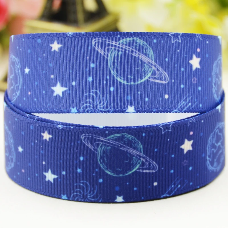 

22mm 25mm 38mm 75mm Planet cartoon printed Grosgrain Ribbon party decoration 10 Yards X-04480