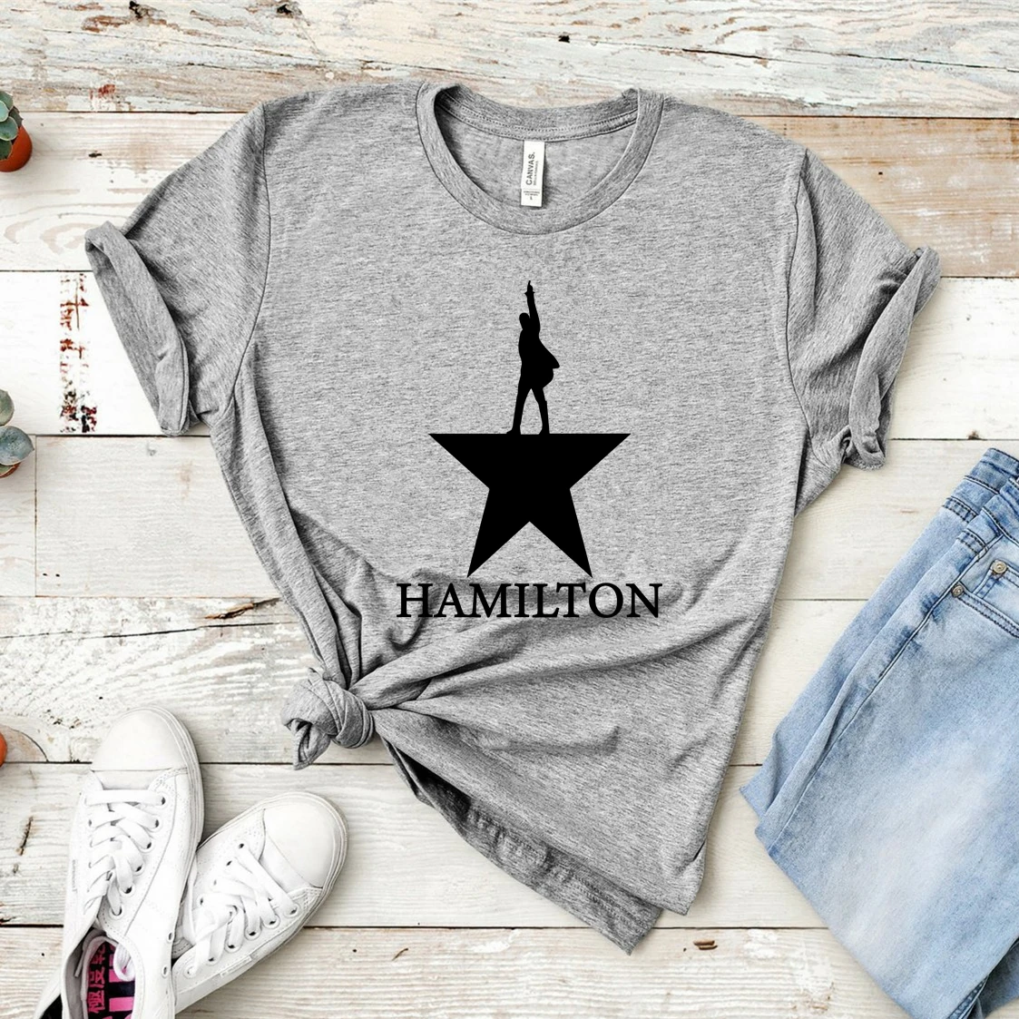 Golden Alexander Hamilton T-Shirt Broadway Musical Hamilton Shirt Rise Up Tee Gift for Fans Hipster Tops