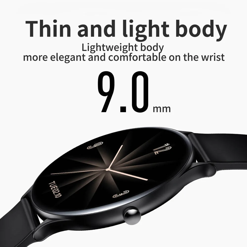 2020 Ultra mince montre intelligente hommes femmes plein écran tactile Bluetooth sport Tracker Fitness montre Smartwatch pour Android IOS téléphone