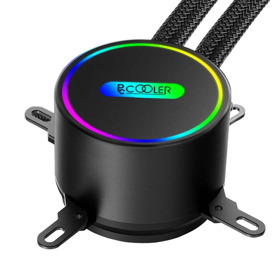 Pccooler 120/240VC CPU Water Cooling Radiator LED 4PIN Silent Fan LED Intelligent Control For AMD AM4 AM3 Intel 2011 2066 115X