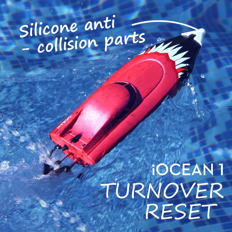 Zdalnie sterowana łódka RC 2.4G pilot statek 2.4G szybki rekin łódź 150 metrów odległość zabawka dla dzieci gra pilot łódź