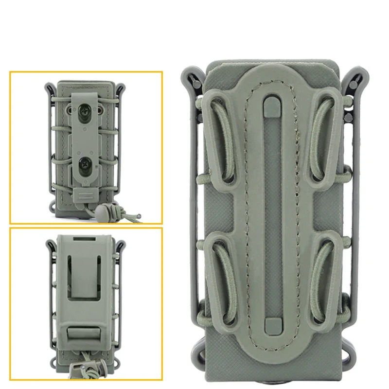 Outdoor tactical magazine bag hunting Fastmag belt clip plastic Molle bag 9mm soft shell G size pistol Mag carrier