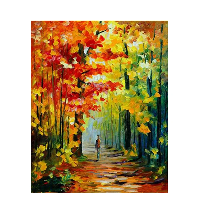 

RUOPOTY Paint By Numbers For Adults Children Landscape Picture Drawing On Canvas DIY HandPainted Oil Painting Home Decoration
