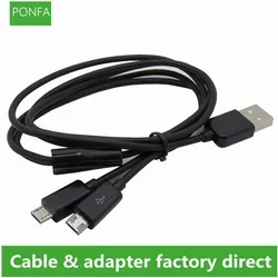 Dual Micro USB Splitter Charge Cable USB Male to 2 Micro USB Splitter Charge Cable 1 to 2 Micro USB Charge Cable 1m/100cm