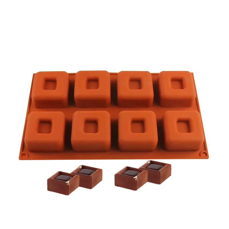 Square Silicone Cake Mold Chocolate Mould Baking Biscuit Mousse Bake Tray Pudding Jelly Molds Cake Decorating Tools