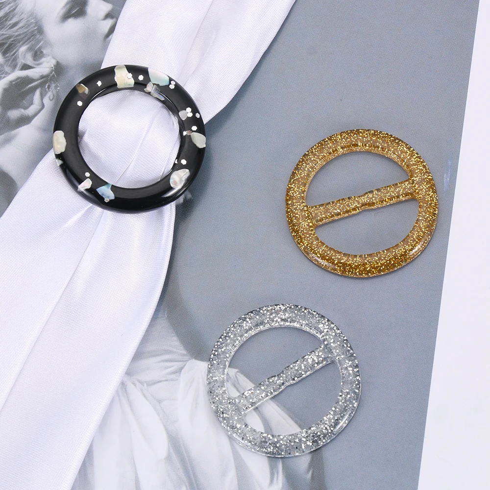 1pcs New round flower resin belt buckle for women T-shirt dress decorative buckle crafts garment accessories DIY Crafts Garment