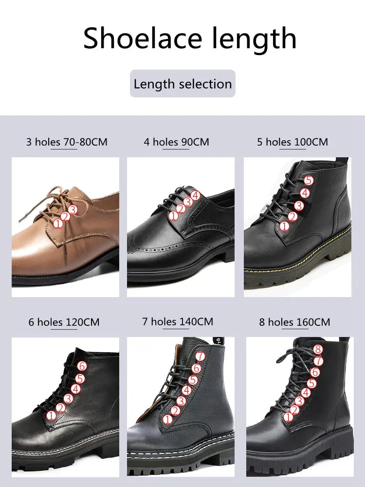 1 Pair Leather Shoelace Waxed Shoelaces for Shoes Soild Cotton Boot Laces Waterproof Strings Round Sports Running Rope Shoe lace image 5