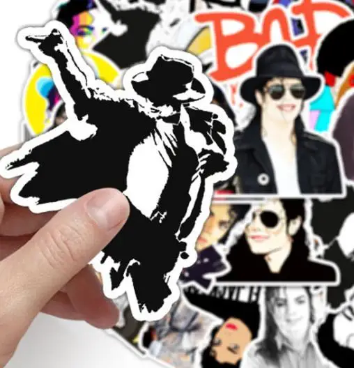 10/30/50pcs International Pop Superstar Michael Jackson Graffiti Stickers Waterproof Skateboard Crazy Fans Travel Suitcase