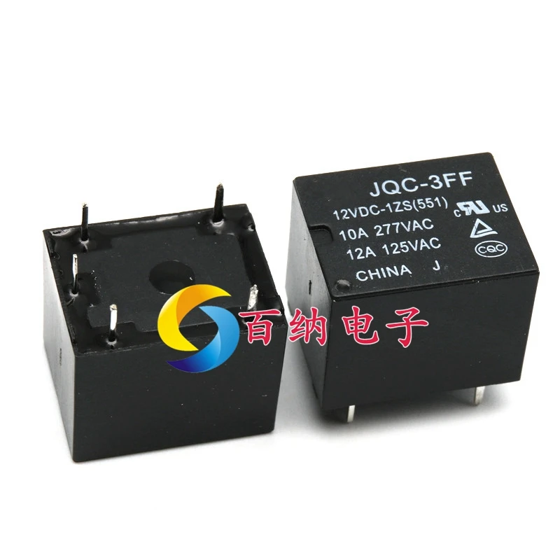 Free shipping  JQC-3FF-12VDC-1ZS(551)  HF 5   10PCS