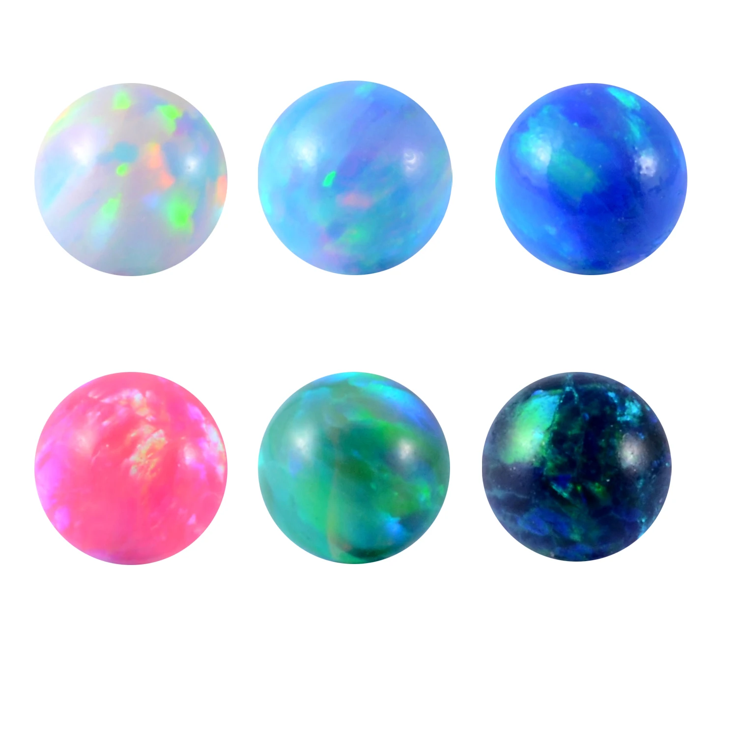 1PC 361L Surgical Steel Opal Ball Lip Stud Internally Threaded 3mm Opal Labret Ear Tragus Cartilage Helix Daith Earring Piercing