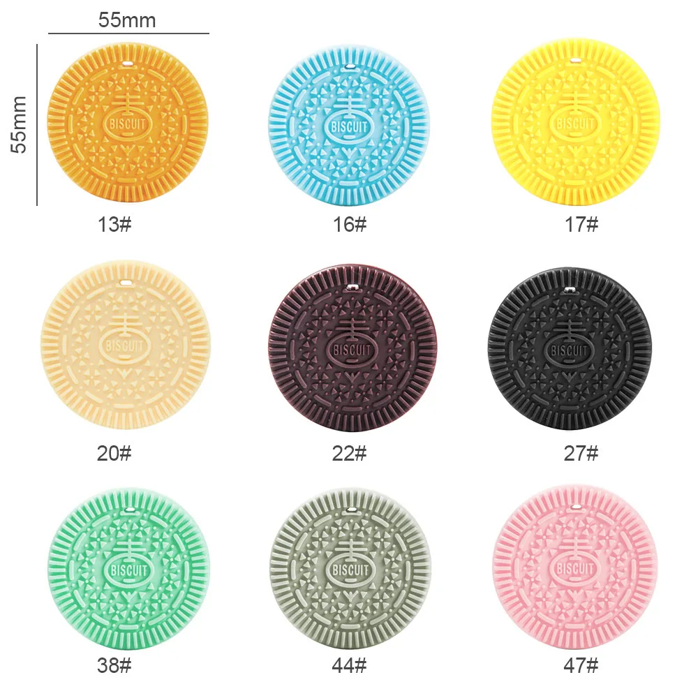 1 قطعة سيليكون البسكويت عضاضة لتقوم بها بنفسك أوريو كوكي الطفل مصاصة دمية مضغ الحسية قلادة ملحقات لعبة مونتيسوري