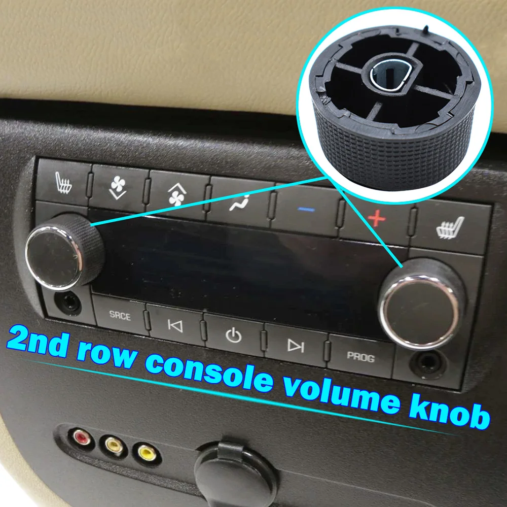 2x For Chevy Tahoe Suburban GMC Sierra Yukon Acadia Cadillac Escalade Rear Radio Audi Knob 22912547 Radio Volume Control Buttons