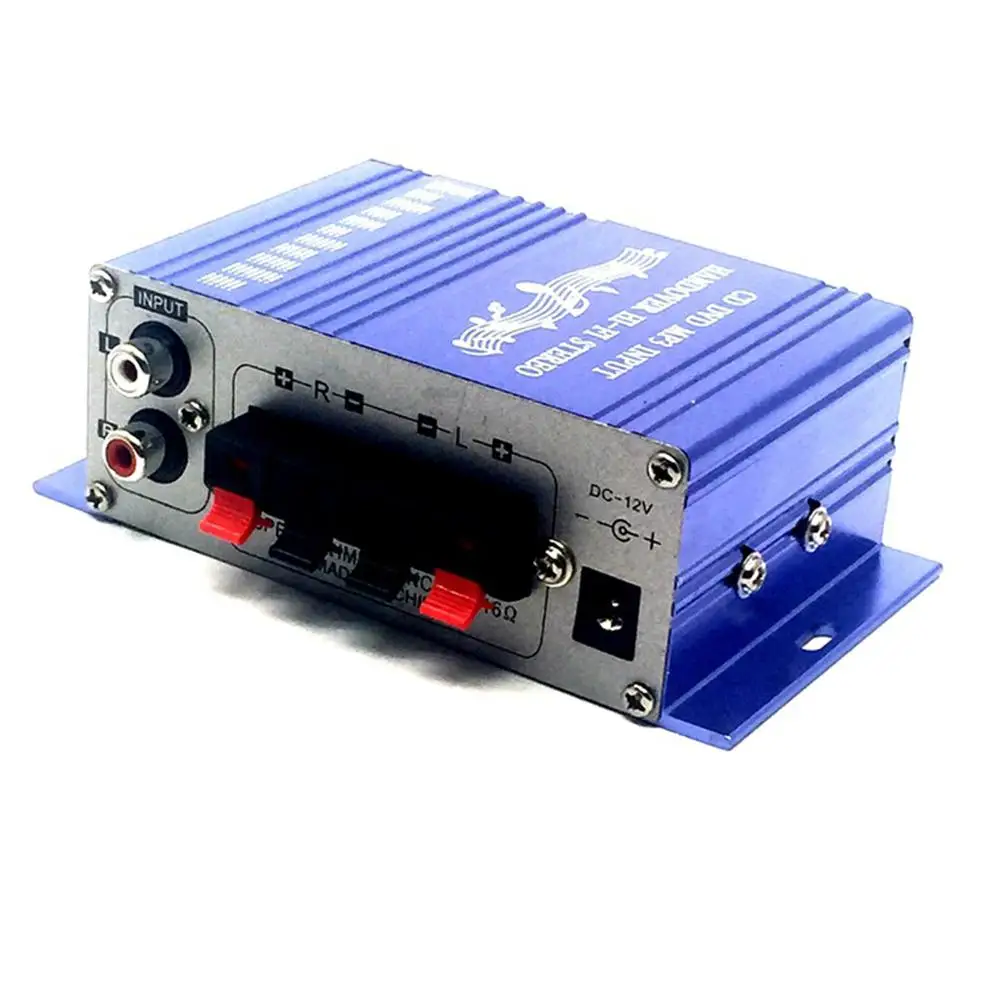 12V Mini Car Amplifier Motorcycle Home Boat Auto Stereo Audio Amplifier 2 Channel Digital Hi-Fi Amp Support CD DVD MP3 Speaker image 6