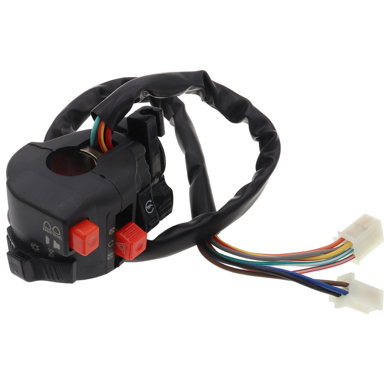 Motorcycle Head Light Hi-Lo Beam Kill Electric Start 4-Function Switch with Choke Lever for ATV Quad 4 Wheeler