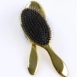 1 pc Boar Bristle Hair Brush Beauty Hairdresser Massage Comb Salon Hairdressing Styling Tools Smooth Plating Curly hair Brush