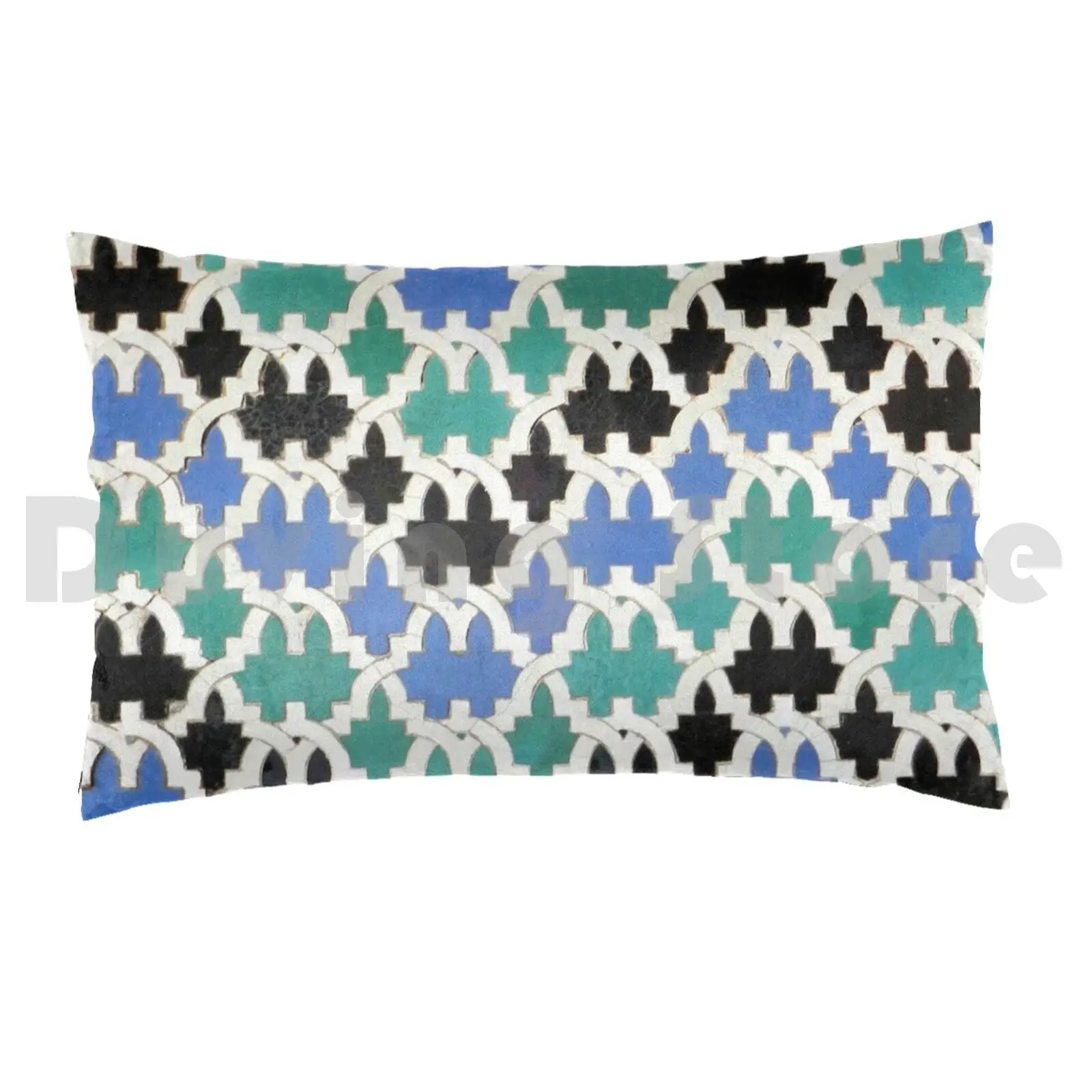 Moorish Ceramic Tiles , Real Alcázar De Sevilla , Spain Pillow Case 20*30 Inch Ceramic Tiles Real Alcazar