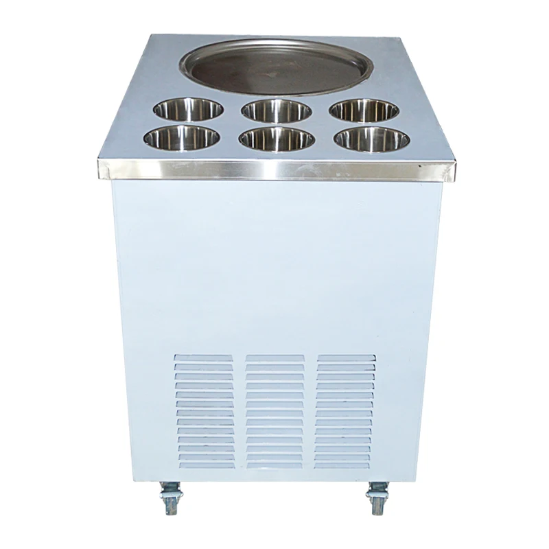 Hot sale Commercial fried ice cream machine Multi-function yoghourt/milk/butter frying ice machine with 6 ice barrels CBJ-1*6