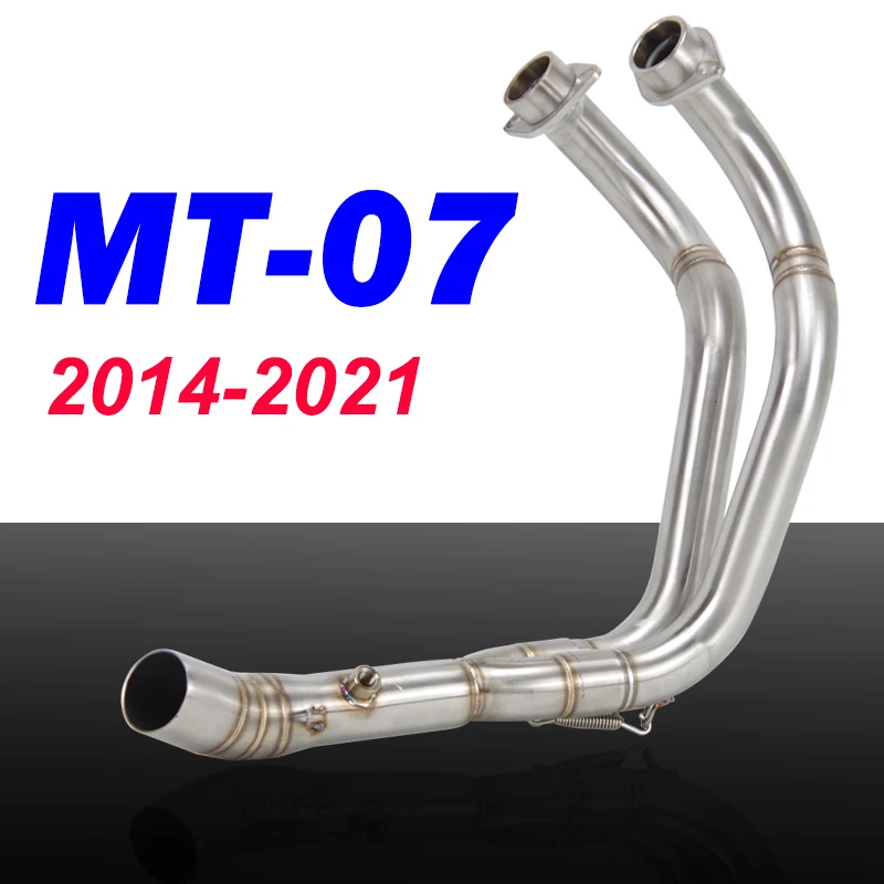 

MT07 Motorcycle Exhaust Muffler Modified Front Pipe Slip-On Muffler Exhaust For MT-07 2014 2015 2016 2019 2019-2021 FZ07 XSR700