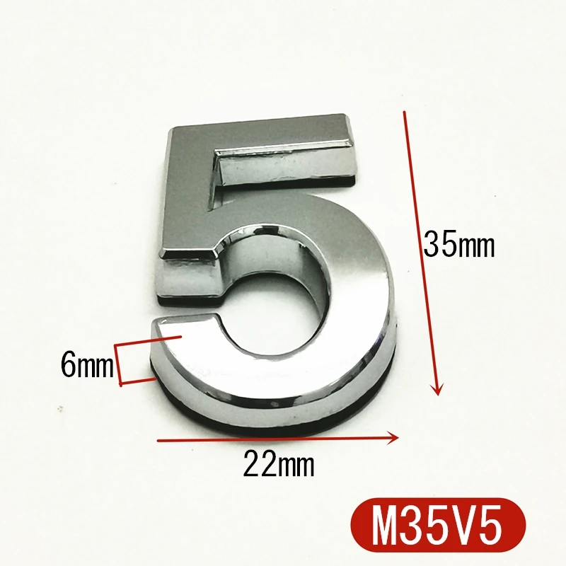 Door Number Plaque House Hotel Office Namepl Address Digits Sticker Plate Signs Mailbox Numbers 0123456789 3.5cm Silver Plastic