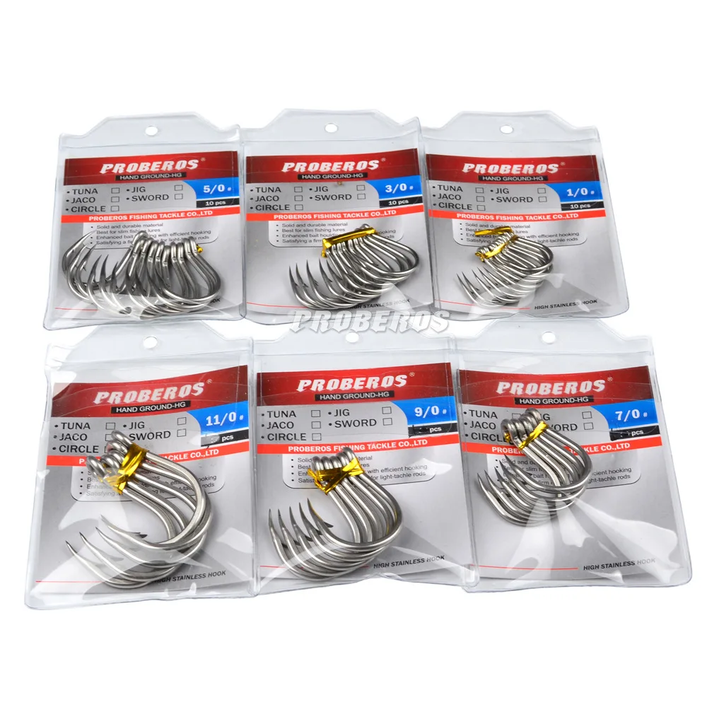 5/10Pcs Meer Angeln Edelstahl Fisch Haken Stahl Stacheldraht In Fly Haken Wurm Teich Angeln Köder Halter jig Loch Pesca – Detail 12