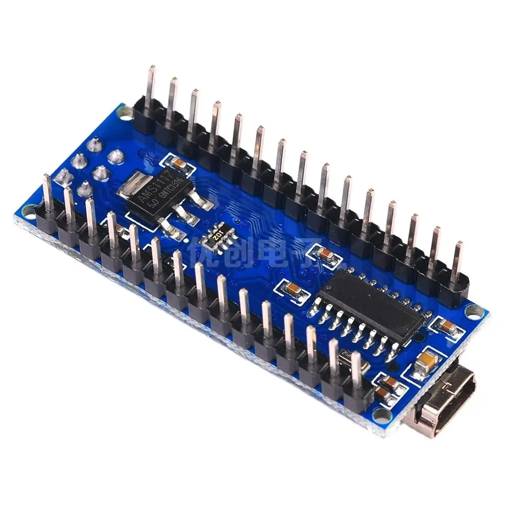 Nano improved board atmega328 ch340 version soldering wire feeding