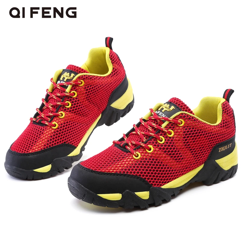 Men Women Outdoor Sports Breathable Hiking Shoes,Mesh Trekking Footwear,Spring Summer Couple Climbing Shoes Male Sport Shoes