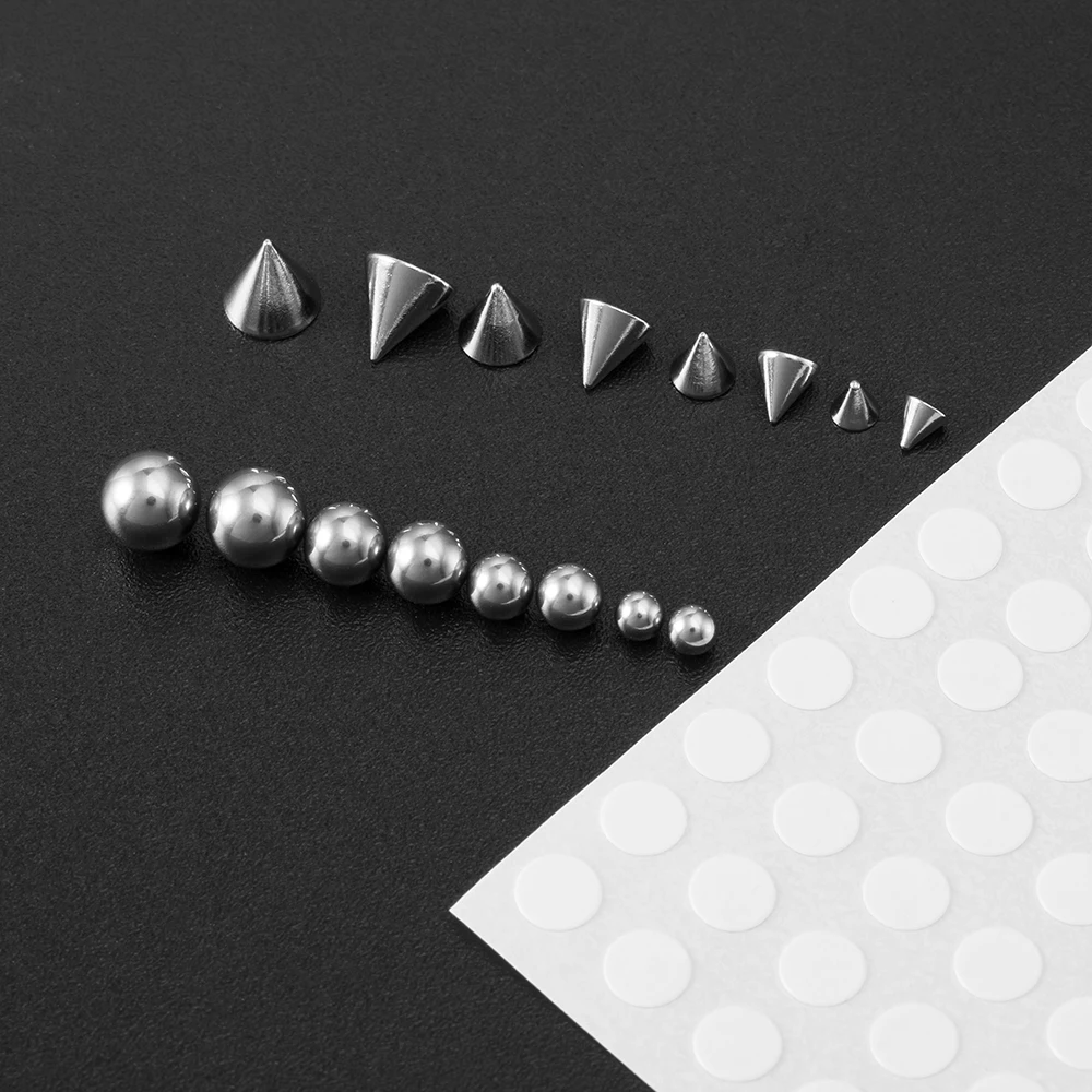 Aufkleber Fake Belly Augenbraue Lippenpiercing Ohrstecker Nicht durchbohrt Ohrring Ohrstecker Set Neuer Fake Nasenring Piercing Schmuck Dermal Anchor Top – Detail 9