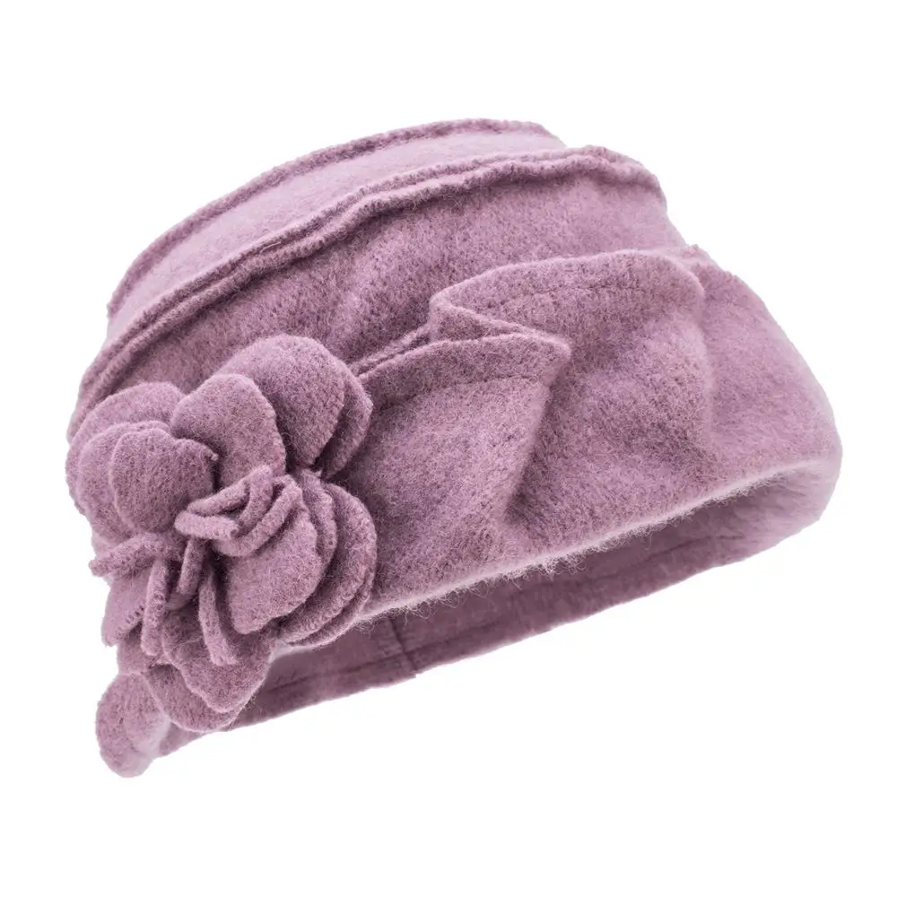 Lawliet Wool Hat Women Winter Hats Solid Floral Warm Knitted Ladies Beanies Skullies Bonnet Femme Bucket Cloche Winter Cap A376