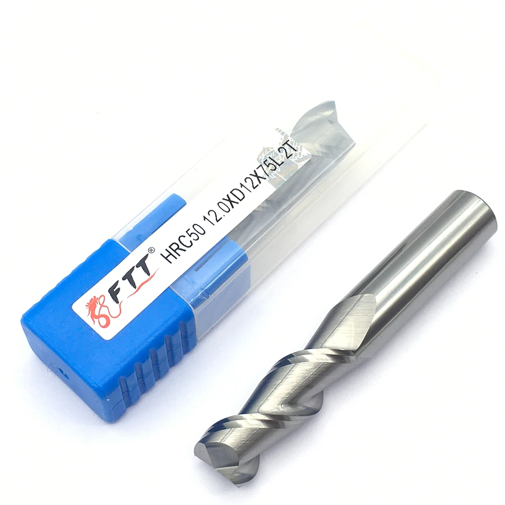 Endmill-fresas de carburo de Metal, 1 unidad, HRC50, 2F, 12. 0xd12x75l, CNC