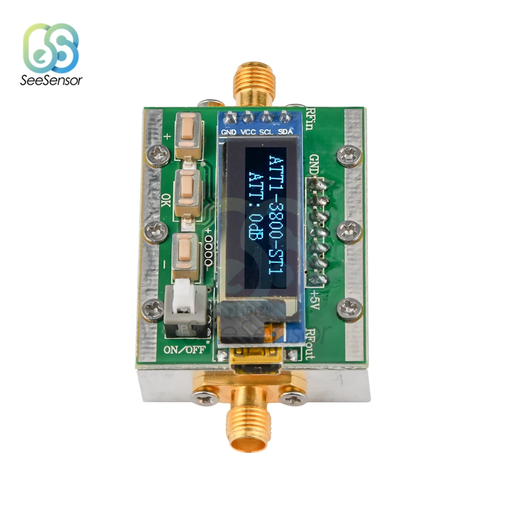1MHZ-3800MHz controllo attenuatore RF programmabile digitale 0-31dB Step regolabile 1dB PC controllabile Mini USB 5V alimentatore