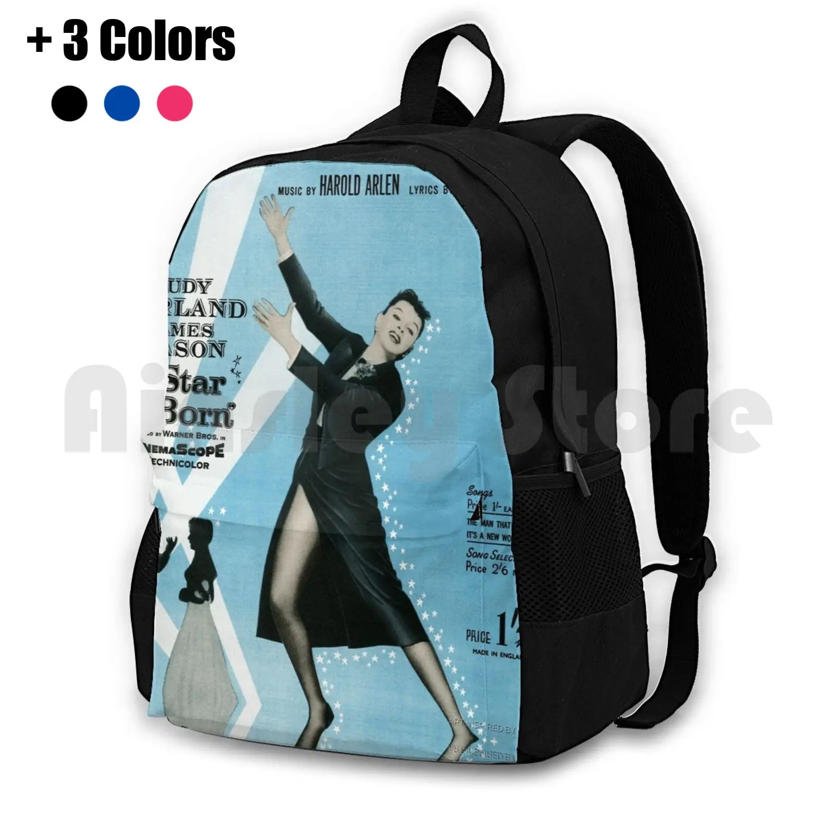 It's A New World ( Vintage Illustration ) Outdoor Hiking Backpack Riding Climbing Sports Bag Vintage Retro Judy Garland Dance