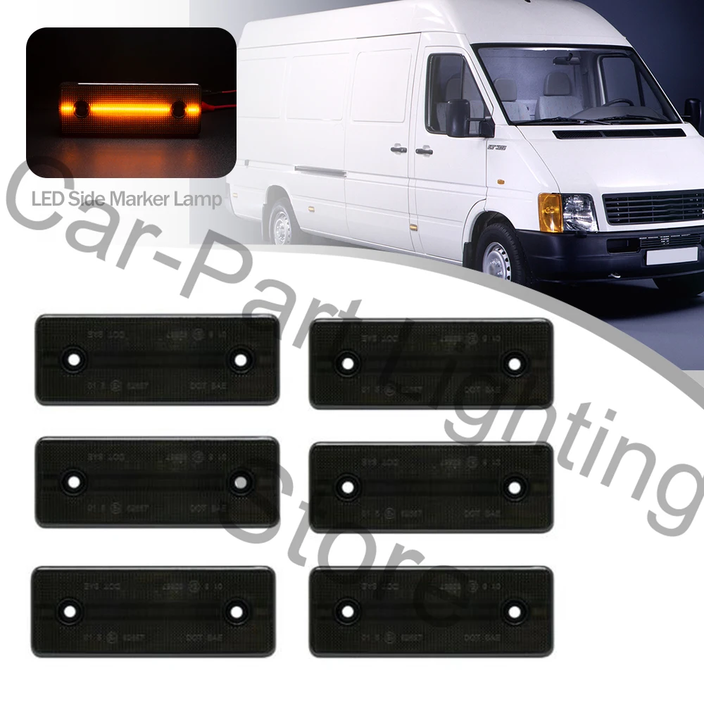 6Pc For VW LT Mercedes Benz Sprinter W901 W904 W905 W906 01-06 Led Amber Side Marker Blinker Clearance Position Lamp Lights