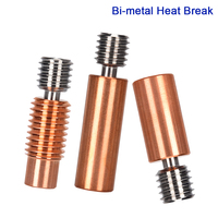 BIQU Bimetal Heatbreak Ender3 V6 Copper Titanium Alloy Throat For PT100 V6 Volcano Hotend Block Prusa i3 MK3 Ender3 CR10S PRO