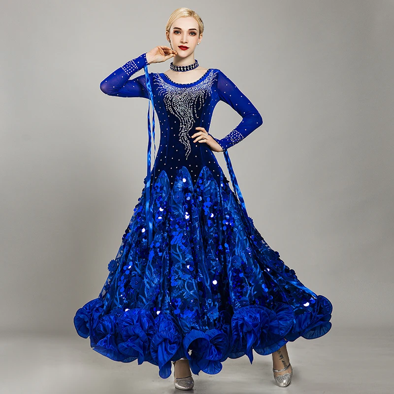 New Ballroom Competition Dance Dress High Quality Women Performance Modern Waltz Tango Standard Dress