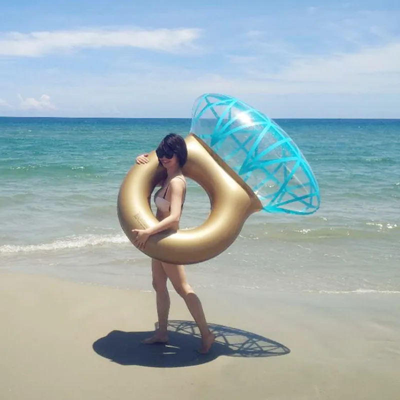 140Cm Kim Cương Bơi Bơm Hơi Vòng Tròn Bè Phao Hồ Bơi Vòng Cho Phụ Nữ Trưởng Thành Ảnh Đạo Cụ Đồ Chơi Hồ Bơi Đi Biển Đảng